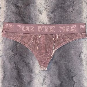 NWOT PINK Victoria Secret lavender velvet thong S